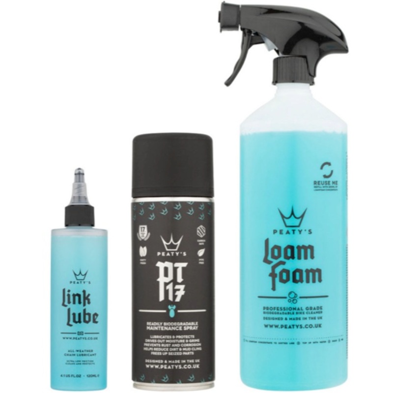 Peaty’s Bicycle Cleaning Kit – Wash Degrease Lubricate